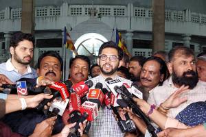 Aditya Thackeray visited Diksha Bhoomi with Shiv Sena MLAs after Amit Shahs Ambedkar statement controversy