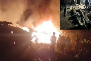 buldhana two farmer brothers house destroyed due to cylinder explosion