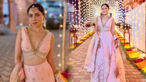 Sonalee Kulkarni in Lehenga for Cousin Wedding : सोनाली कुलकर्णीचा गुलाबी लेहेंग्यात आकर्षक लूक; सोशल मीडियावर फोटो व्हायरल