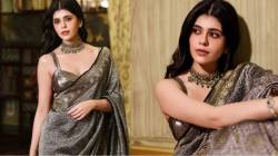 Sanjana Sanghi In Saree : ‘दिल बेचारा’ या हिंदी चित्रपटातल्या प्रसिद्ध अभिनेत्रीचा रमणीय लूक