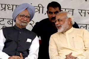 PM Narendra Modi and Manmohan singh