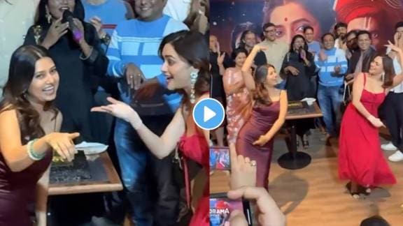 Prajakta Mali and amruta Khanvilkar dance