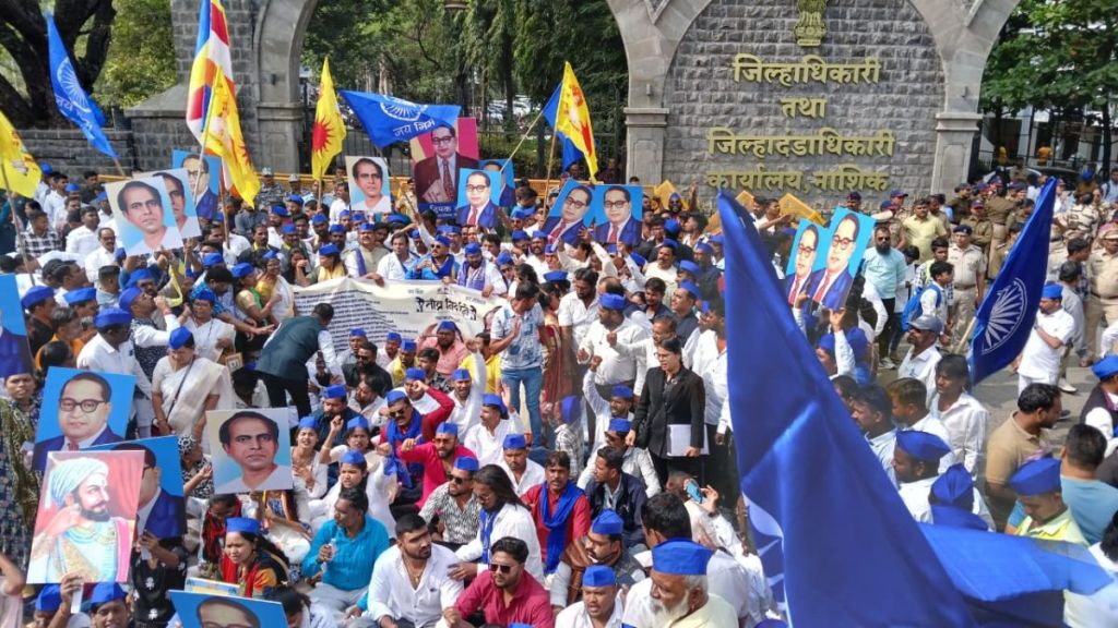 Protest for Parbhani incident slogans against Amit Shah