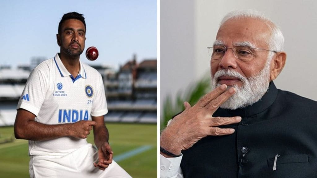 Image of PM Modi And R Ashwin