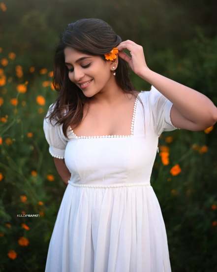 Samruddhi Kelkar White Cotton Dress