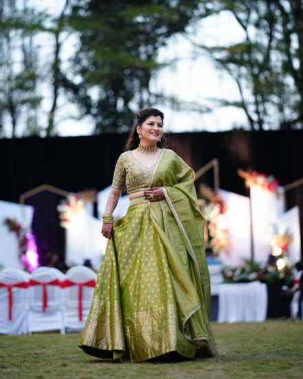 Savaniee Ravindrra Green Lehenga Look