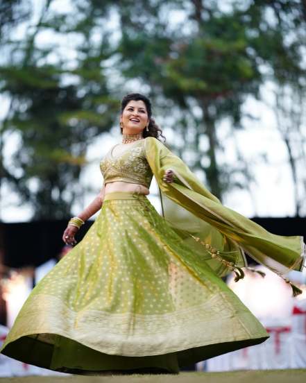 Savaniee Ravindrra Green Lehenga Look