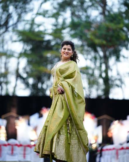 Savaniee Ravindrra Green Lehenga Look