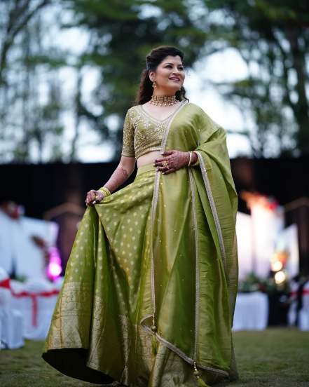 Savaniee Ravindrra Green Lehenga Look