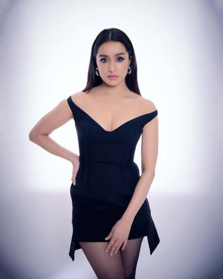 Shraddha Kapoor in black, mini dress