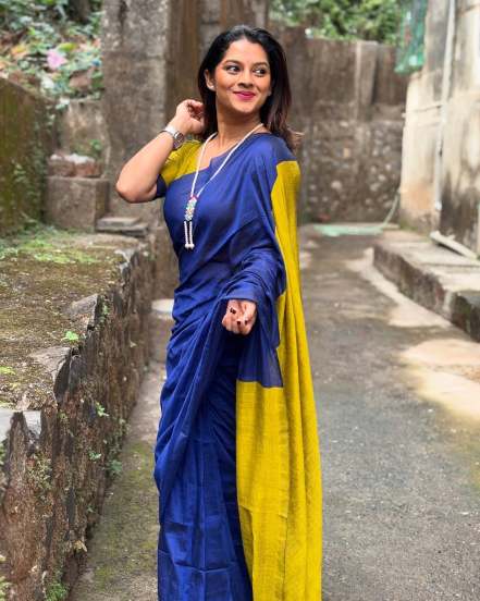 Sakshee Gandhi pure cotton Saree look