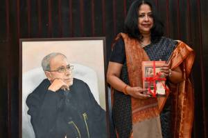 Sharmistha Mukherjee with her father Pranab Mukherjee