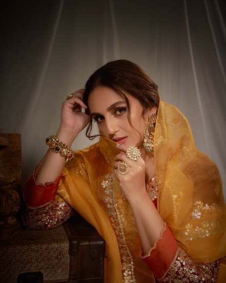 Bollywood actress Huma Qureshi shares traditional outfit on social media