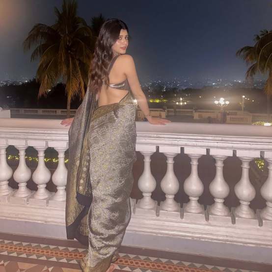 Bollywood actor Sanjana Sanghi shares pictures in saree on social media