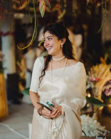 Sai Pallavi Senthamarai shares pictures of her outfits on the wedding of her sister Pooja Kannan on her sister third month wedding anniversary