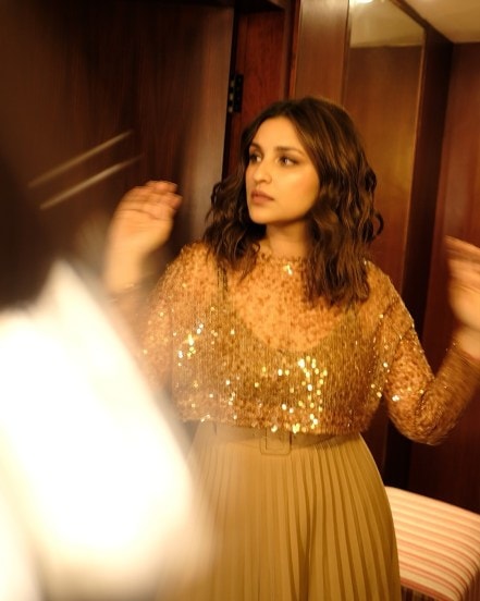 Parineeti Chopra shares golden outfit on social media