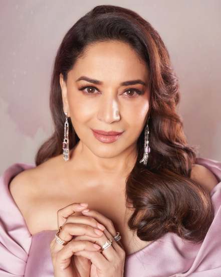 Bollywood star Madhuri Dixit shares bold look in pink dress on social media