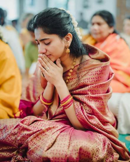 Sai Pallavi Senthamarai shares pictures of her outfits on the wedding of her sister Pooja Kannan on her sister third month wedding anniversary