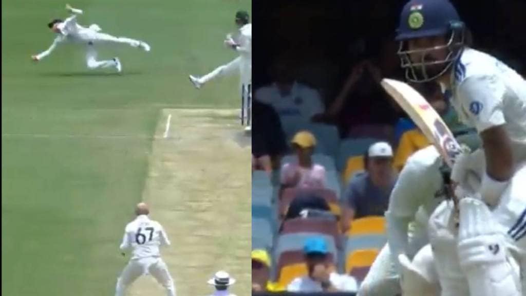 Steve Smith Stunning Slip Catch to Dismissed KL Rahul After Dropping Catch on First ball of the Game