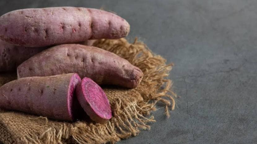 Sweet Potatoes which can help prevent dry patches that are common in winter