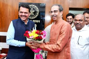 Uddhav Thackeary meets CM Devendra Fadnavis at Nagpur