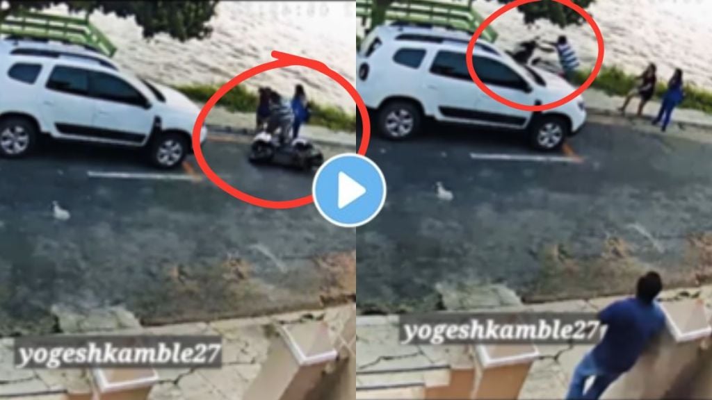 Man Tries to Help Girls Who Fell Off Scooty, But What Happens Next is Shocking