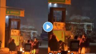 Shocking Video: Fire Lit at Petrol Pump to Warm Up