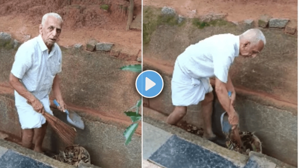 Video Elderly Bengaluru man sweeps streets to keep locality clean Internet applauds