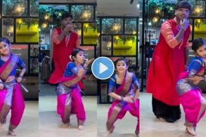 In the viral video the little girl has danced so amazingly she reminds Amruta Khanvilkar Dance in Vaje ki bara song