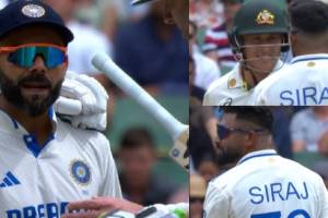 Virat Kohli Shouts At Mohammed Siraj who is Talking to Marnus Labuschagne Said Dont Talk To Them Laughingly Video