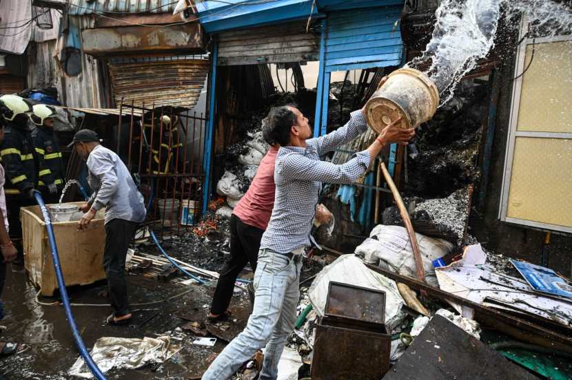 massive fire in mumbais sakinaka two scrap material godowns