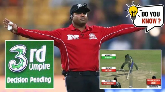 When and where did the third umpire system begin in cricket