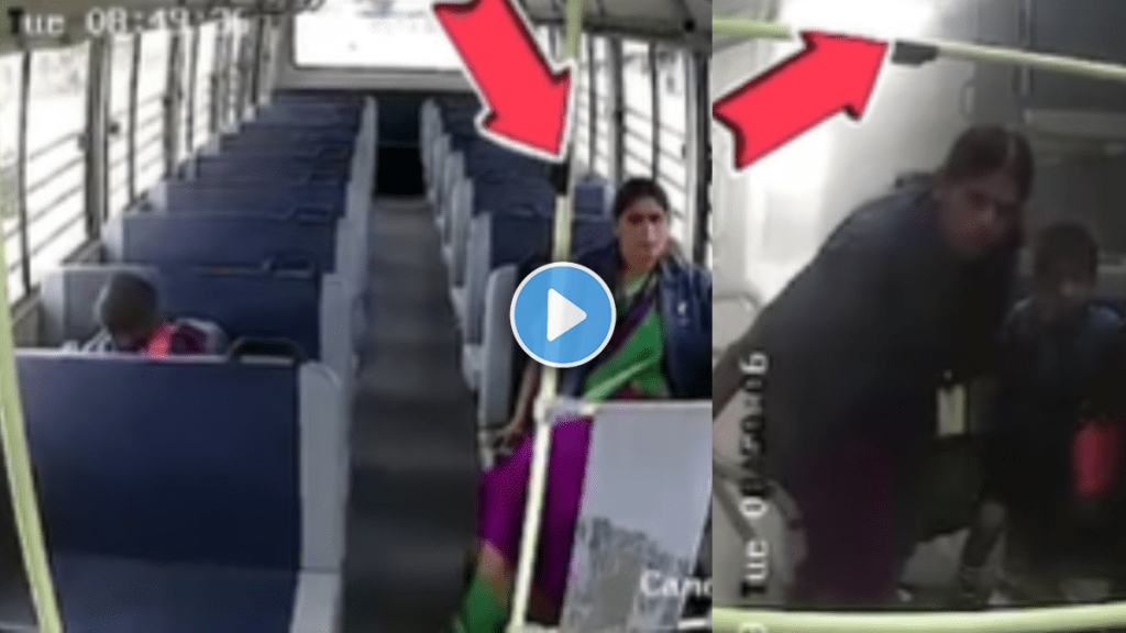 Terrifying accident woman and child bus accident viral video