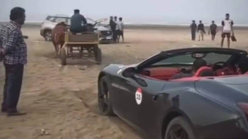 case registered against Ferrari driver at revdanda police station zws