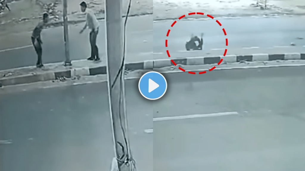 Friends fun on road caused accident of one of them brutal accident video viral on social media