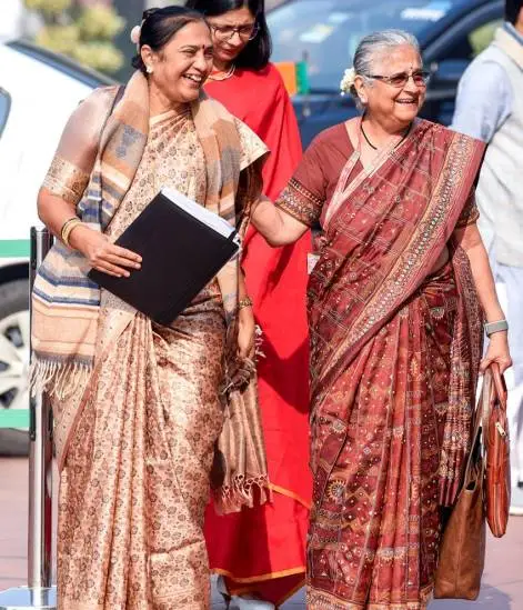 women politicians were seen in Parliament looks