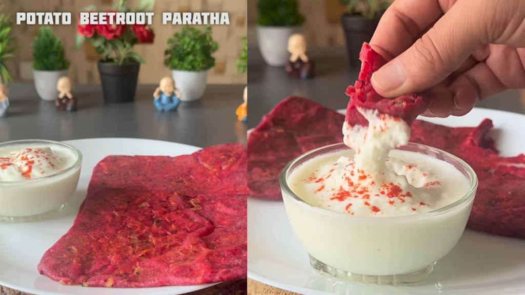 Potato beetroot paratha recipe