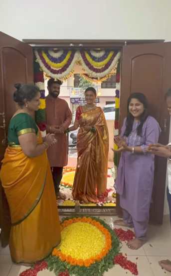 reshma shinde receives grand welcome from pavan family