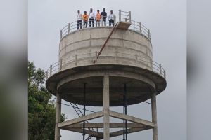 Devpur residents climb 55 feet high water tank for protest