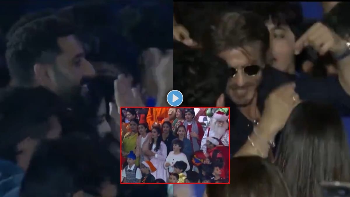 shahrukh khan Abhishek bachchan dance with children video viral
