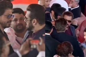 Salman Khan and Shah Rukh Khan attends Devendra Fadnavis Oath Ceremony