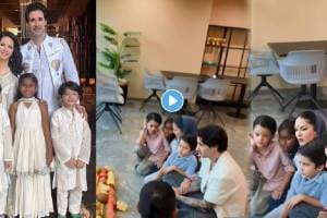 sunny leone did pooja with children 1