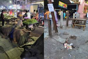 police action against handcart pullers and auto driver for blocking roads and footpaths in dombivli