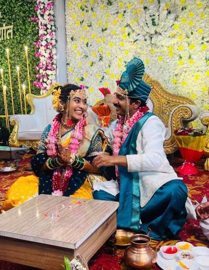 lakshmichya pavalani fame actor prashant nigade and virisha naik wedding