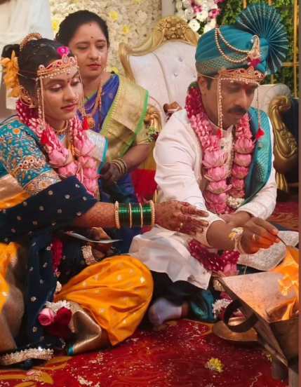 lakshmichya pavalani fame actor prashant nigade and virisha naik wedding