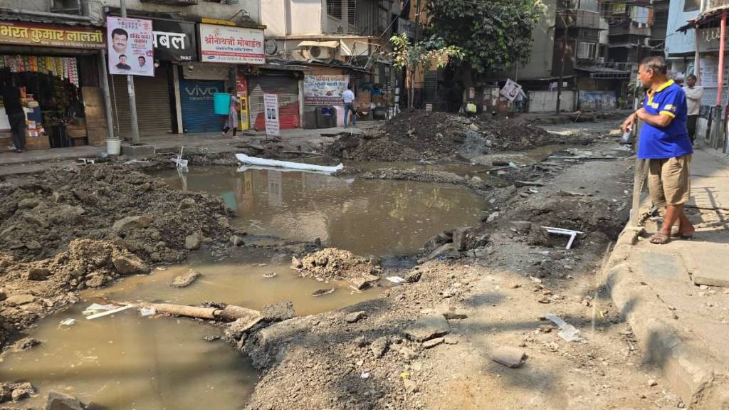 water pipe bursts in Dombivli