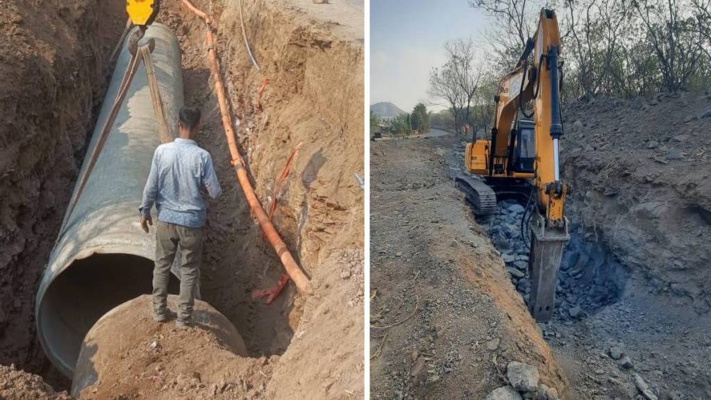 Work on Bhama Askhed water pipeline in Pimpri begins Pune print news