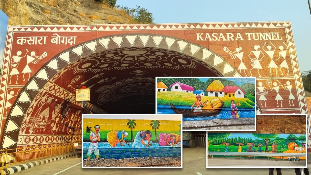 Samruddhi Highway Thane Nashik tunnels Warli painting