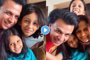 Bigg Boss Marathi Season 5 Fame Abhijeet Sawant Reel Video With Wife And Daughters