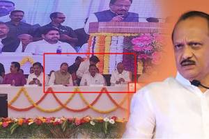 Ajit Pawar avoided to sitting next to sharad pawar